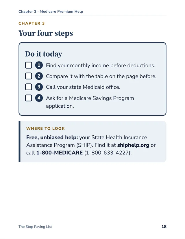 Sample page: a Do it today box with four numbered steps and tick boxes